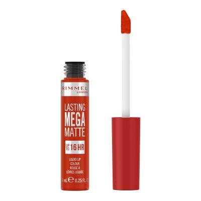 Rimmel London Lasting Mega Matte Liquid Lip Colour Rúzs nőknek 7,4 ml Változat Scarlet Flames