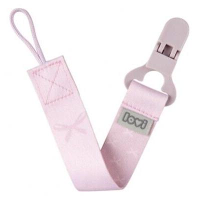 LOVI Baby Shower Soother Clip With Ribbon Girl Cumilánc gyermekeknek 1 db