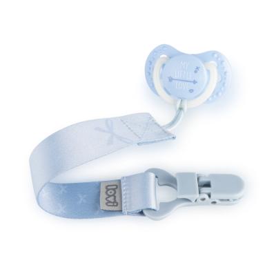 LOVI Baby Shower Soother Clip With Ribbon Boy Cumilánc gyermekeknek 1 db