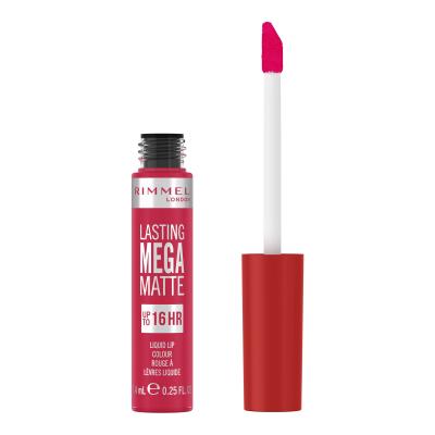 Rimmel London Lasting Mega Matte Liquid Lip Colour Rúzs nőknek 7,4 ml Változat Fuchsia Flush