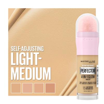 Maybelline Instant Anti-Age Perfector 4-In-1 Glow Alapozó nőknek 20 ml Változat 1.5 Light Medium