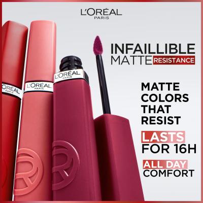 L&#039;Oréal Paris Infaillible Matte Resistance Lipstick Rúzs nőknek 5 ml Változat 105 Breakfest In Bed