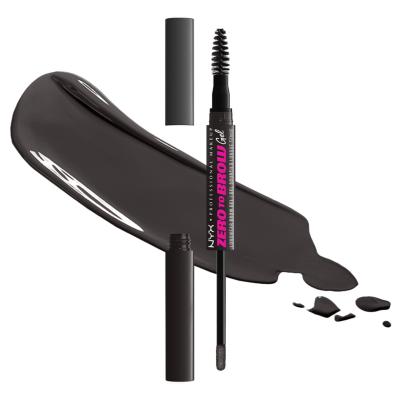 NYX Professional Makeup Zero To Brow Szemöldökformázó zselé és pomádé nőknek 2 ml Változat 08 Black