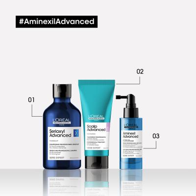 L&#039;Oréal Professionnel Aminexil Advanced Anti-Hair Loss Professional Serum Hajhullás elleni készítmény nőknek 90 ml