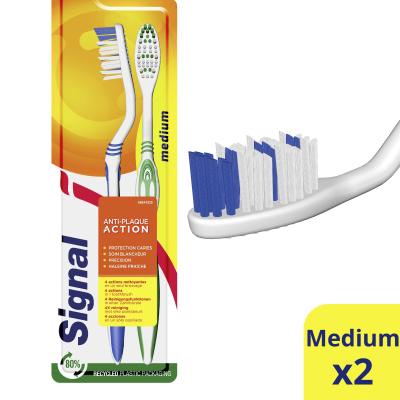 Signal Antiplaque Toothbrush Medium Fogkefe Szett