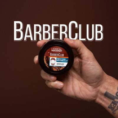 L&#039;Oréal Paris Men Expert Barber Club Messy Hair Molding Clay Hajkrém férfiaknak 75 ml