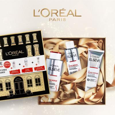 L&#039;Oréal Paris Elseve Bond Repair Ajándékcsomagok Elseve Bond Repair Shampoo sampon 200 ml + Elseve Bond Repair Pre-Shampoo sampon előtti hajápoló 200 ml + Elseve Bond Repair Balm hajkondicionáló 150 ml