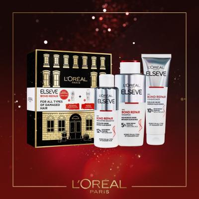 L&#039;Oréal Paris Elseve Bond Repair Ajándékcsomagok Elseve Bond Repair Shampoo sampon 200 ml + Elseve Bond Repair Pre-Shampoo sampon előtti hajápoló 200 ml + Elseve Bond Repair Balm hajkondicionáló 150 ml