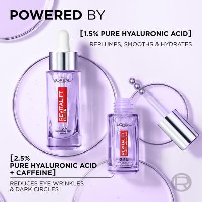 L&#039;Oréal Paris Revitalift Filler HA Ajándékcsomagok Revitalift Filler HA 1,5% arcszérum 30 ml + Revitalift Filler HA 2,5% szemkörnyékápoló szérum 20 ml