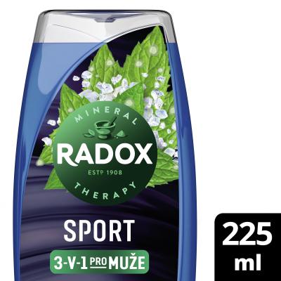 Radox Sport Mint And Sea Salt 3-in-1 Shower Gel Tusfürdő férfiaknak 225 ml