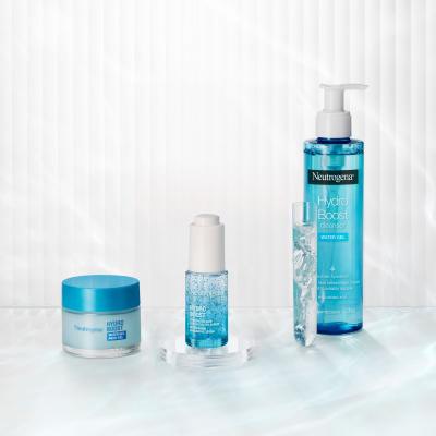 Neutrogena Hydro Boost Gift Set Ajándékcsomagok Hydro Boost Water Gel hidratáló arcgél 50 ml + Hydro Boost Hyaluronic Acid Concentrated Serum arcszérum 15 ml + Hydro Boost Water Gel Cleanser arclemosó gél 200 ml