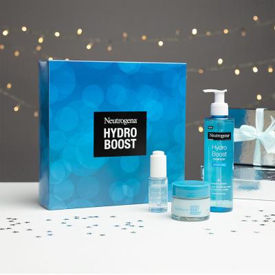 Neutrogena Hydro Boost Gift Set Ajándékcsomagok Hydro Boost Water Gel hidratáló arcgél 50 ml + Hydro Boost Hyaluronic Acid Concentrated Serum arcszérum 15 ml + Hydro Boost Water Gel Cleanser arclemosó gél 200 ml