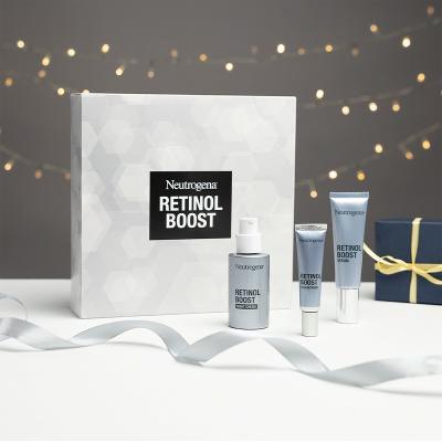 Neutrogena Retinol Boost Ajándékcsomagok Retinol Boost Night Cream éjszakai arckrém 50 ml + Retinol Boost Serum nappali arcszérum 30 ml + Retinol Boost Eye Cream szemkörnyékápoló krém 15 ml