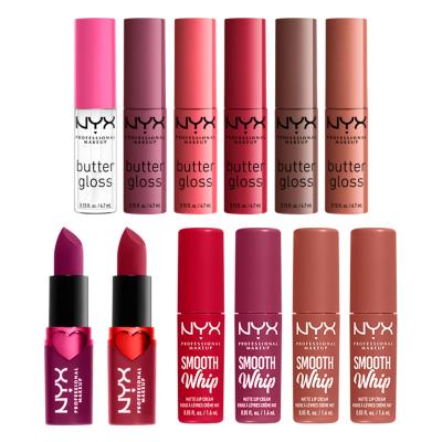 NYX Professional Makeup Fa La La L.A. Land 12 Days Of Kissmas Ajándékcsomagok szájfény 6 db + rúzs 6 db