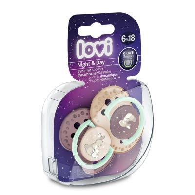 LOVI Night &amp; Day Dynamic Soother Girl 6-18m Cumi gyermekeknek 2 db