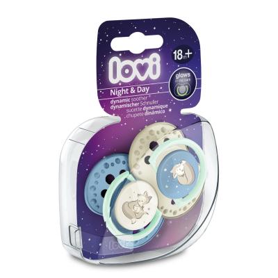 LOVI Night &amp; Day Dynamic Soother Boy 18m+ Cumi gyermekeknek 2 db