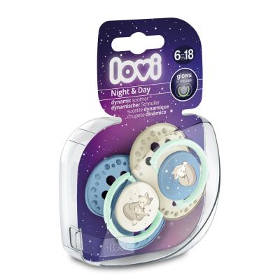 LOVI Night &amp; Day Dynamic Soother Boy 6-18m Cumi gyermekeknek 2 db