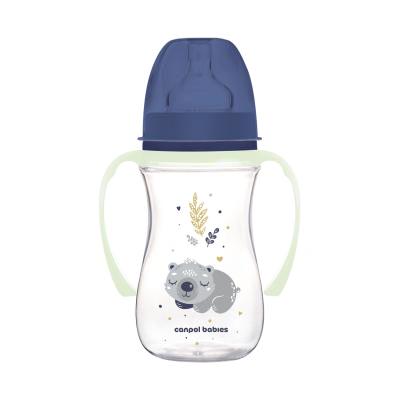 Canpol babies Sleepy Koala Easy Start Anti-Colic Bottle Blue 3m+ Cumisüveg gyermekeknek 240 ml