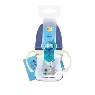 Canpol babies Sleepy Koala Easy Start Anti-Colic Bottle Blue 0m+ Cumisüveg gyermekeknek 120 ml