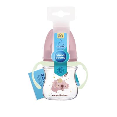 Canpol babies Sleepy Koala Easy Start Anti-Colic Bottle Pink 0m+ Cumisüveg gyermekeknek 120 ml