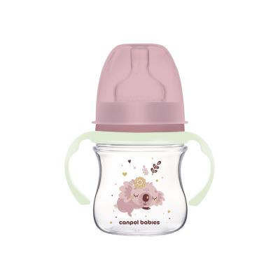 Canpol babies Sleepy Koala Easy Start Anti-Colic Bottle Pink 0m+ Cumisüveg gyermekeknek 120 ml