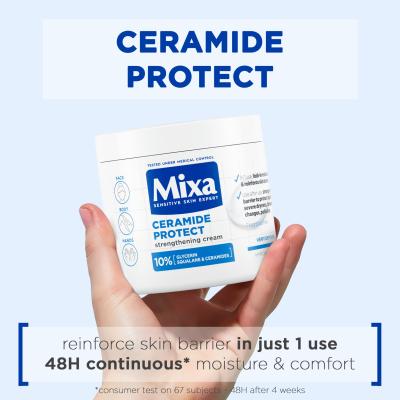 Mixa Ceramide Protect Strengthening Cream Testápoló krém nőknek 400 ml