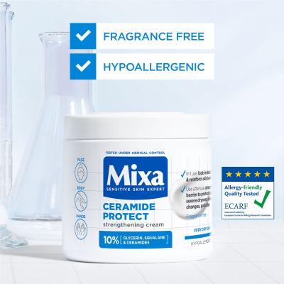 Mixa Ceramide Protect Strengthening Cream Testápoló krém nőknek 400 ml