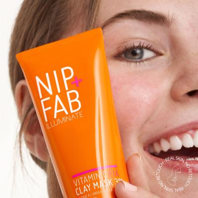 NIP+FAB Illuminate Vitamin C Fix Clay Mask 3% Arcmaszk nőknek 75 ml