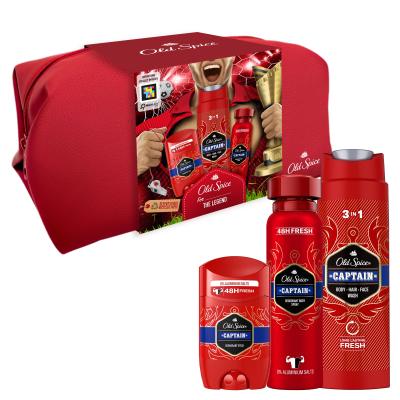 Old Spice Captain Ajándékcsomagok deó stift 50 ml + 3 az 1-ben tusfürdő 250 ml + dezodor 150 ml + kozmetikai táska