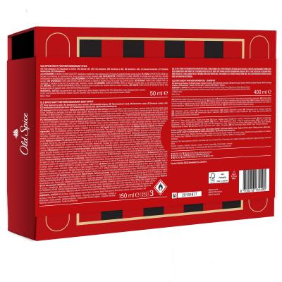 Old Spice Nightpanther Ajándékcsomagok deó stift 50 ml + dezodor 150 ml + 3 az 1-ben tusfürdő 400 ml + 3 az 1-ben társasjáték