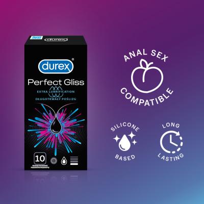 Durex Perfect Gliss Óvszer férfiaknak Szett