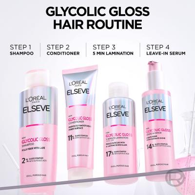 L&#039;Oréal Paris Elseve Glycolic Gloss Shampoo Sampon nőknek 200 ml