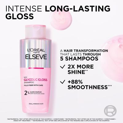 L&#039;Oréal Paris Elseve Glycolic Gloss Shampoo Sampon nőknek 200 ml