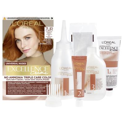 L&#039;Oréal Paris Excellence Creme Triple Protection Hajfesték nőknek 48 ml Változat 7UR Universal Copper