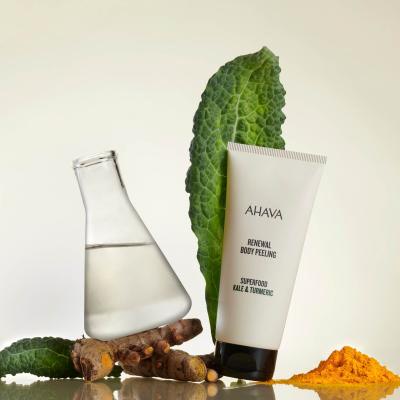 AHAVA Superfood Kale &amp; Turmeric Renewal Body Peeling Testradír nőknek 200 ml