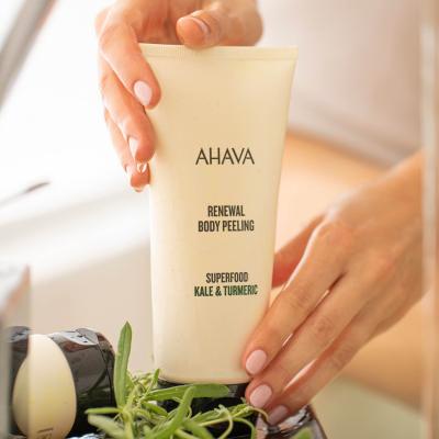 AHAVA Superfood Kale &amp; Turmeric Renewal Body Peeling Testradír nőknek 200 ml