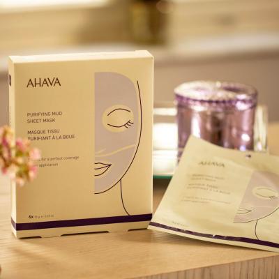 AHAVA Purifying Mud Sheet Mask Arcmaszk nőknek 18 g