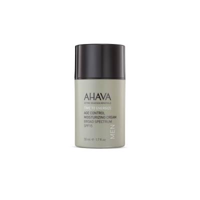 AHAVA Men Time To Energize Ajándékcsomagok Age Control Moisturizing Cream arckrém 50 ml + Mineral Shower Gel tusfürdő 100 ml + Mineral Hand Cream kézkrém 100 ml + kozmetikai táska