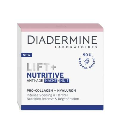 Diadermine Lift+ Nutri-Lifting Anti-Age Night Cream Éjszakai szemkörnyékápoló krém nőknek 50 ml