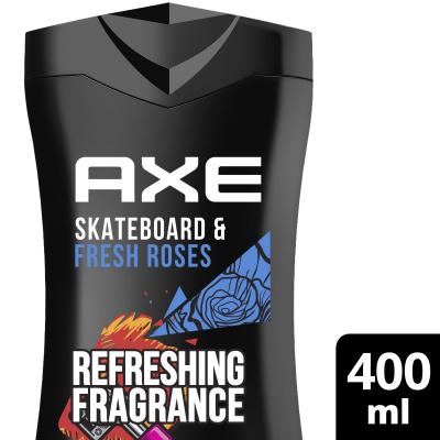 Axe Skateboard &amp; Fresh Roses Scent Tusfürdő férfiaknak 400 ml