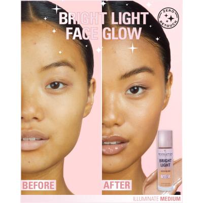 Makeup Revolution London Bright Light Face Glow Alapozó nőknek 23 ml Változat Illuminate Medium