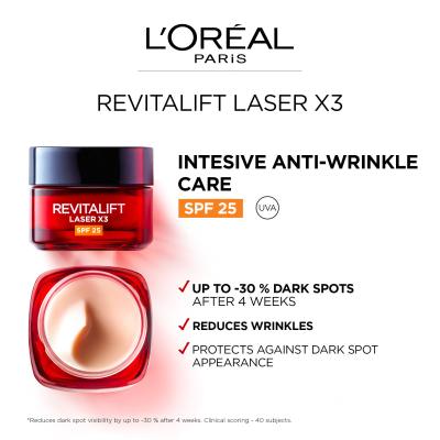 L&#039;Oréal Paris Revitalift Laser Pure Retinol Night Serum Ajándékcsomagok Revitalift Laser Pure Retinol Night Serum éjszakai arcszérum 50 ml + Revitalift Laser X3 SPF25 nappali arckrém 50 ml