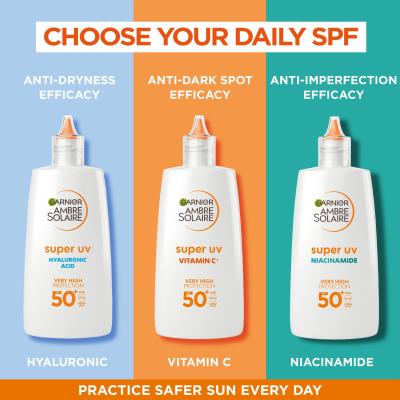 Garnier Ambre Solaire Super UV Vitamin C SPF50+ Fényvédő készítmény arcra 40 ml