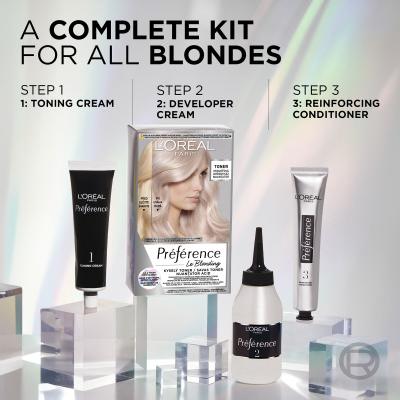 L&#039;Oréal Paris Préférence Le Blonding Toner Hajfesték nőknek 60 ml Változat Platinum Pearl