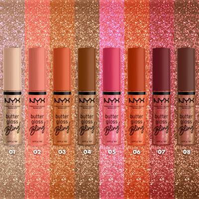 NYX Professional Makeup Butter Gloss Bling Szájfény nőknek 8 ml Változat 01 Bring The Bling