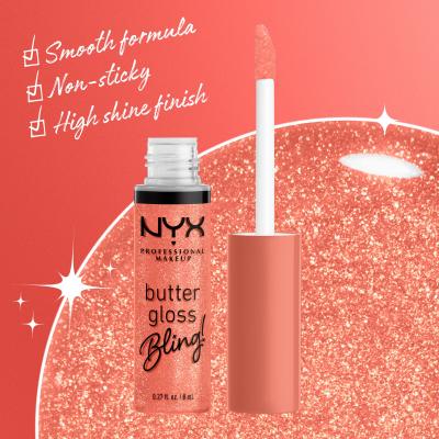 NYX Professional Makeup Butter Gloss Bling Szájfény nőknek 8 ml Változat 02 Dripped Out