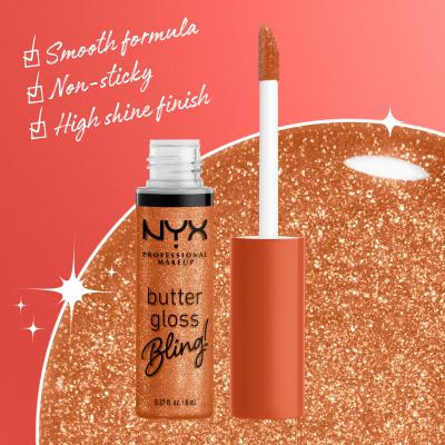 NYX Professional Makeup Butter Gloss Bling Szájfény nőknek 8 ml Változat 03 Pricey