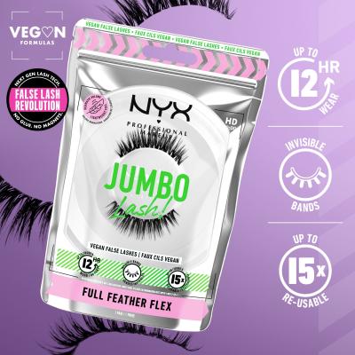 NYX Professional Makeup Jumbo Lash! Full Feather Flex Műszempilla nőknek 1 db