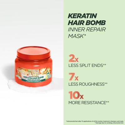 Garnier Fructis Goodbye Damage Keratin Hair Bomb Hajpakolás nőknek 320 ml