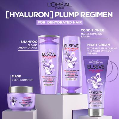 L&#039;Oréal Paris Elseve Hyaluron Plump Night Cream Hajpakolás nőknek 200 ml